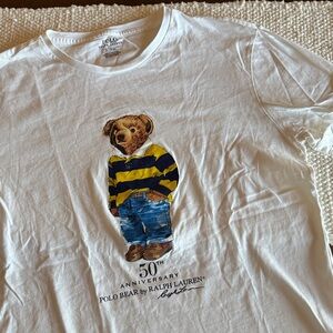 Ralph Lauren Tee with Bear in Striped Shirt